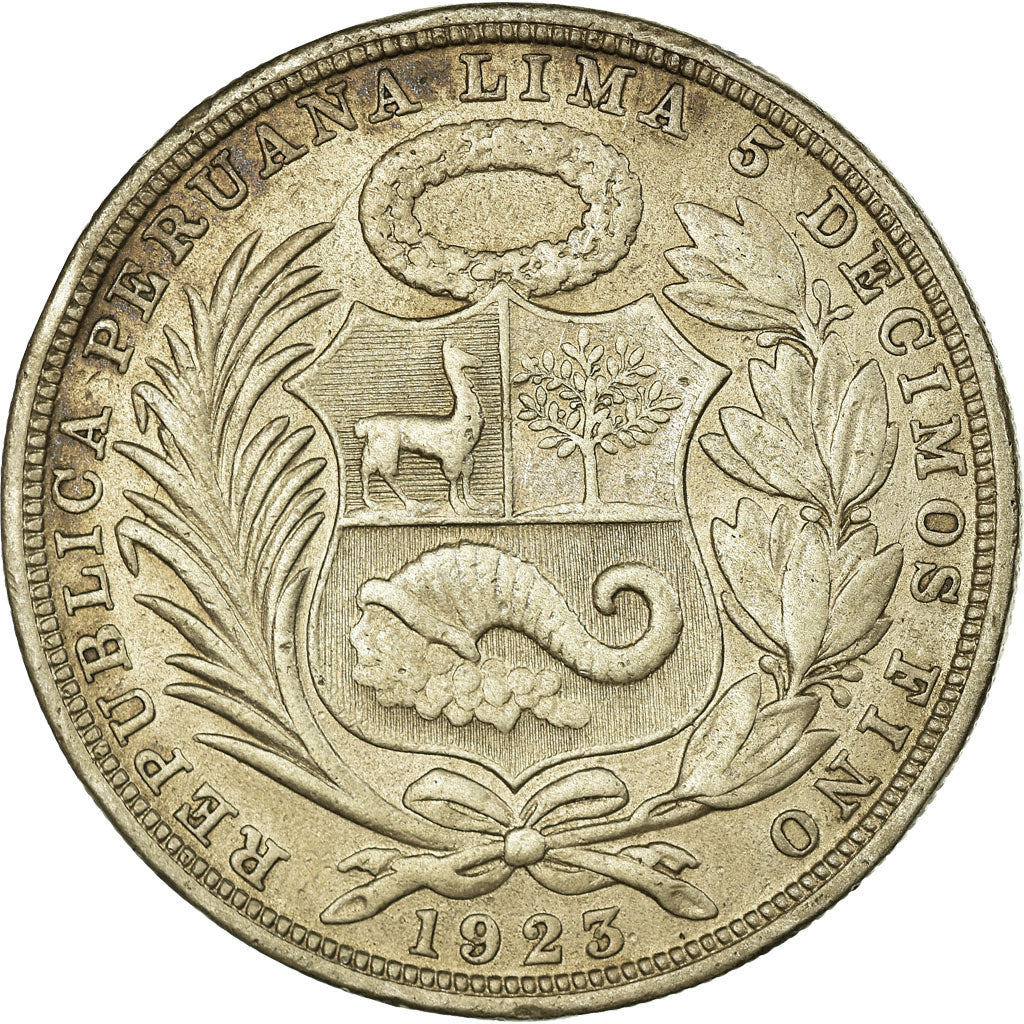 Münze, Peru, Sol, 1923, Philadelphia, SS, Silber, KM:218.1