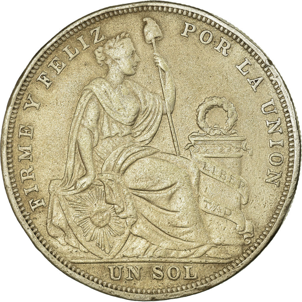 Münze, Peru, Sol, 1923, Philadelphia, SS, Silber, KM:218.1