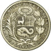 Moneta, Perù, Sol, 1925, Philadelphia, MB+, Argento, KM:218.1