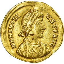 Coin, Honorius, Solidus, 395-402, Milan, AU(50-53), Gold, RIC:1206C
