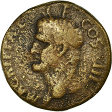 Moneta, Agrippa, As, 37-41, Rome, MB, Bronzo, RIC:58