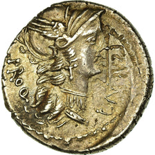 Moneta, Manlia, Denarius, BB+, Argento, Crawford:367/3