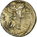Moneta, Manlia, Denarius, BB+, Argento, Crawford:367/3