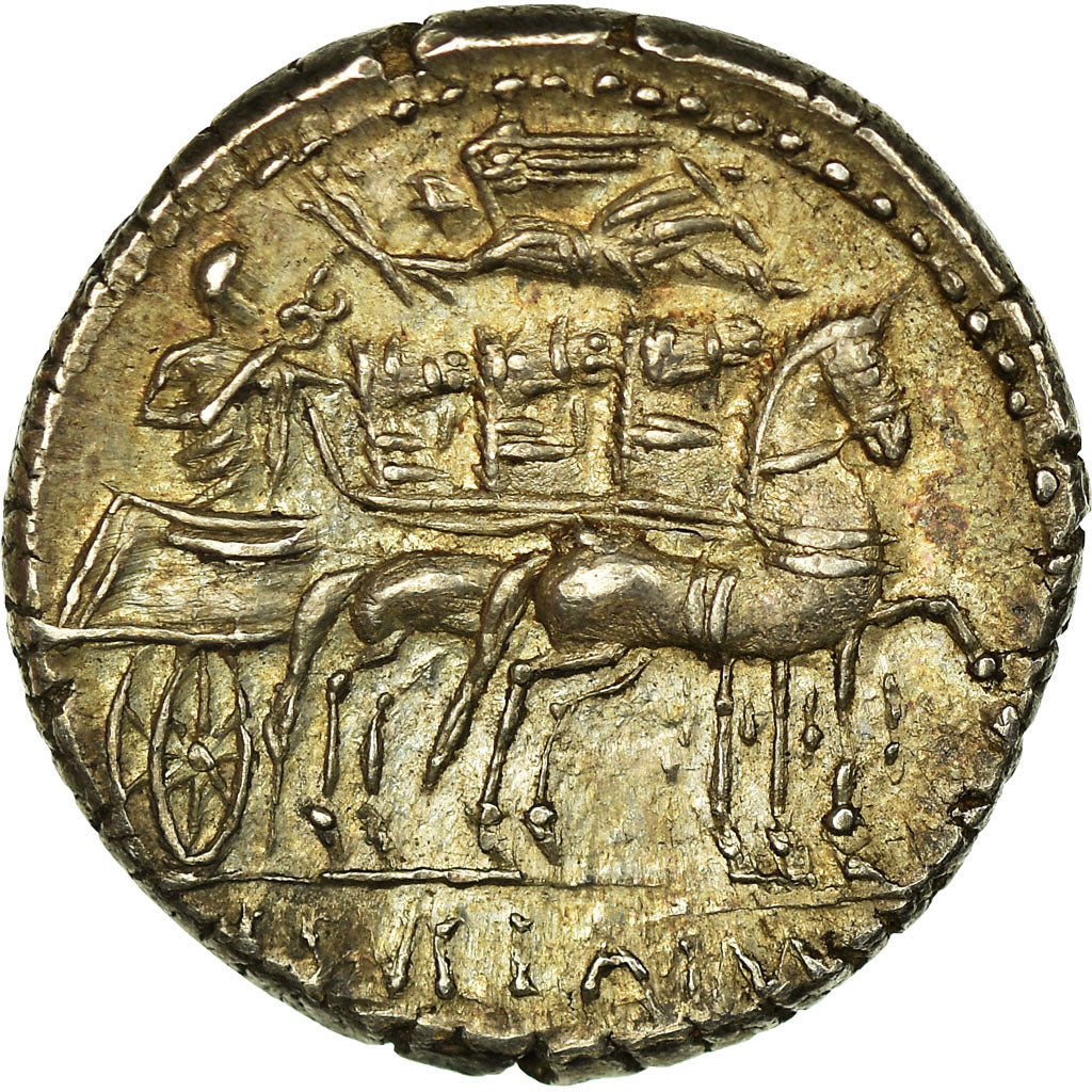 Moneta, Manlia, Denarius, BB+, Argento, Crawford:367/3