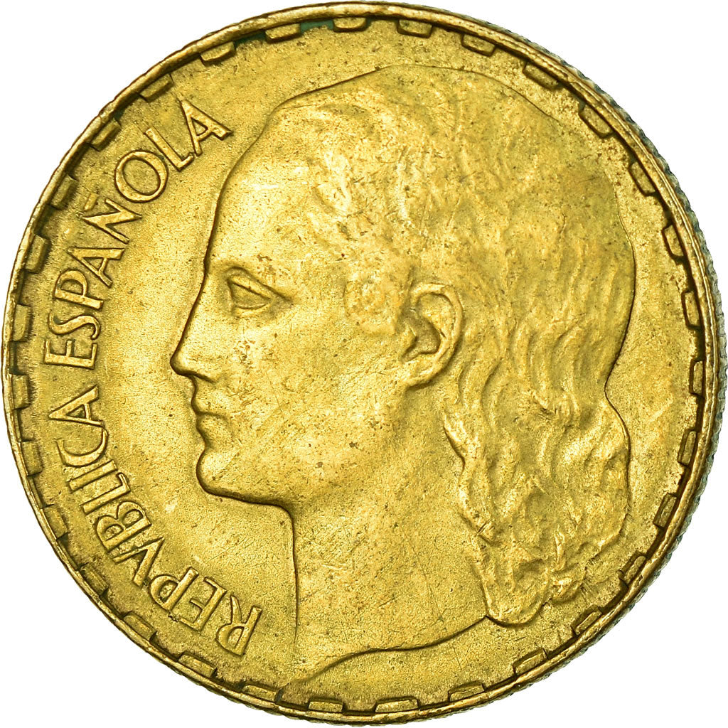 Monnaie, Espagne, Peseta, 1937, Madrid, TTB+, Laiton, KM:755