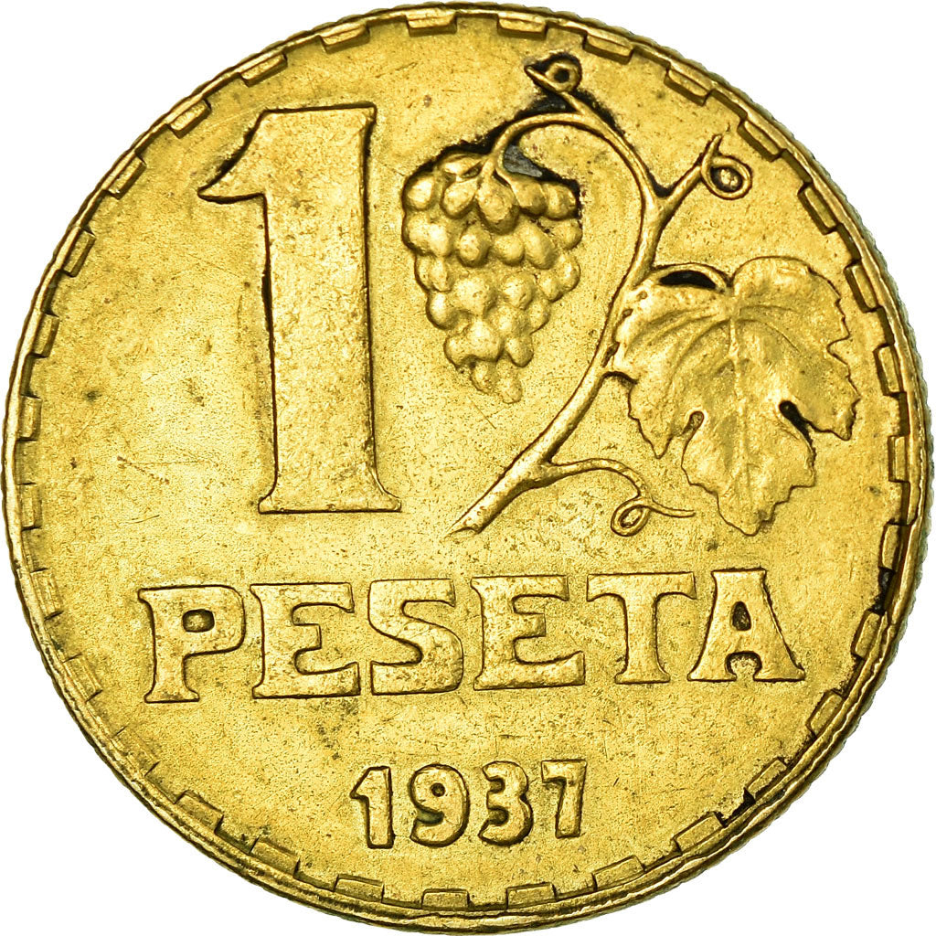 Monnaie, Espagne, Peseta, 1937, Madrid, TTB+, Laiton, KM:755