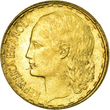 Coin, Spain, Peseta, 1937, Madrid, AU(50-53), Brass, KM:755
