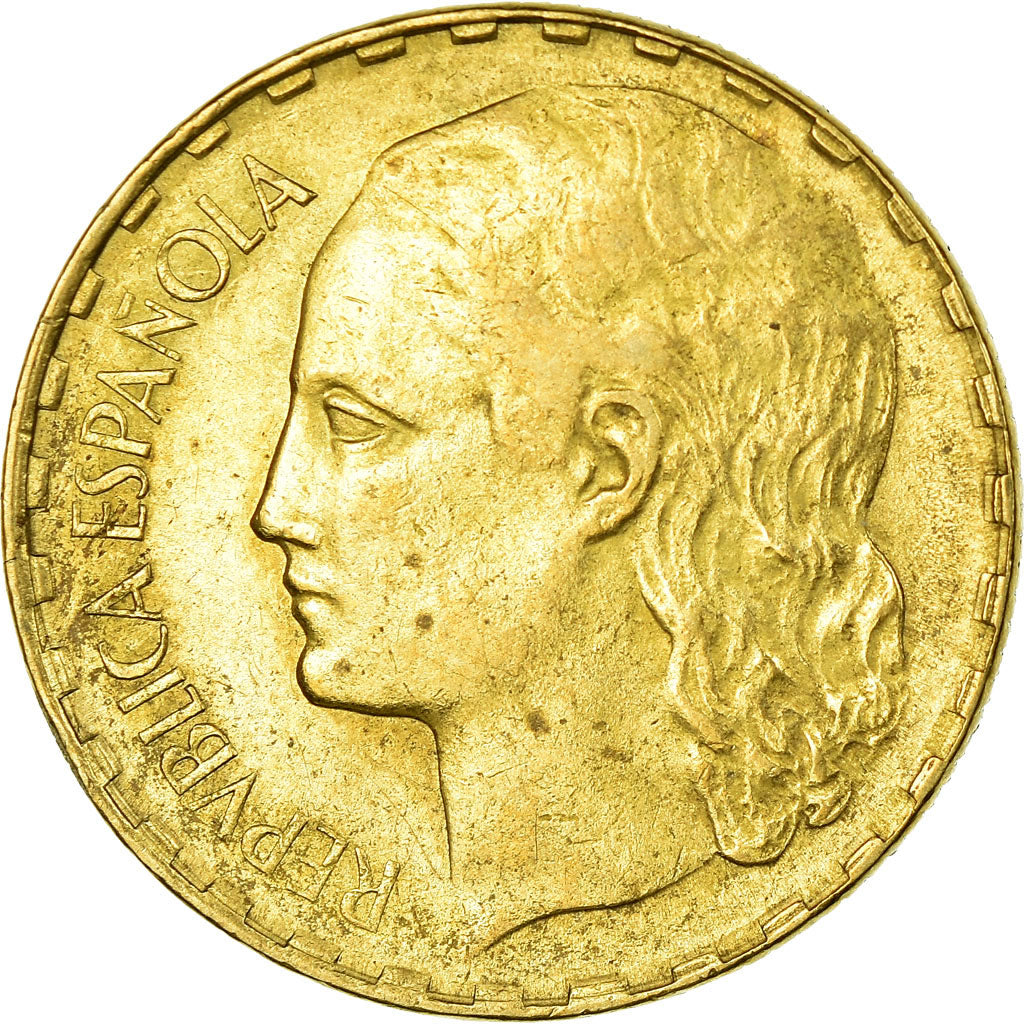 Monnaie, Espagne, Peseta, 1937, Madrid, TTB+, Laiton, KM:755