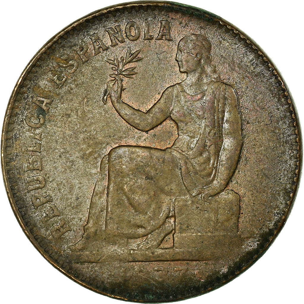 Moneta, Spagna, 50 Centimos, 1937, Madrid, BB, Rame, KM:754.1