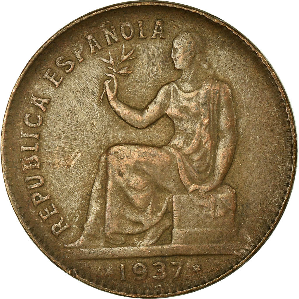 Coin, Spain, 50 Centimos, 1937, Madrid, EF(40-45), Copper, KM:754.1