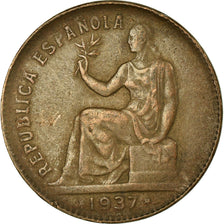 Coin, Spain, 50 Centimos, 1937, Madrid, EF(40-45), Copper, KM:754.1