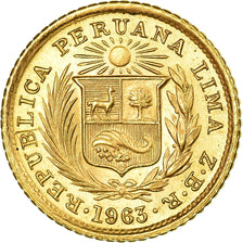 Moneta, Perù, 1/5 Libra, Pound, 1963, Lima, SPL, Oro, KM:210
