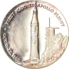 Switzerland, Medal, Apollo VII, Schirra, Eisele, Cunningham, Sciences &