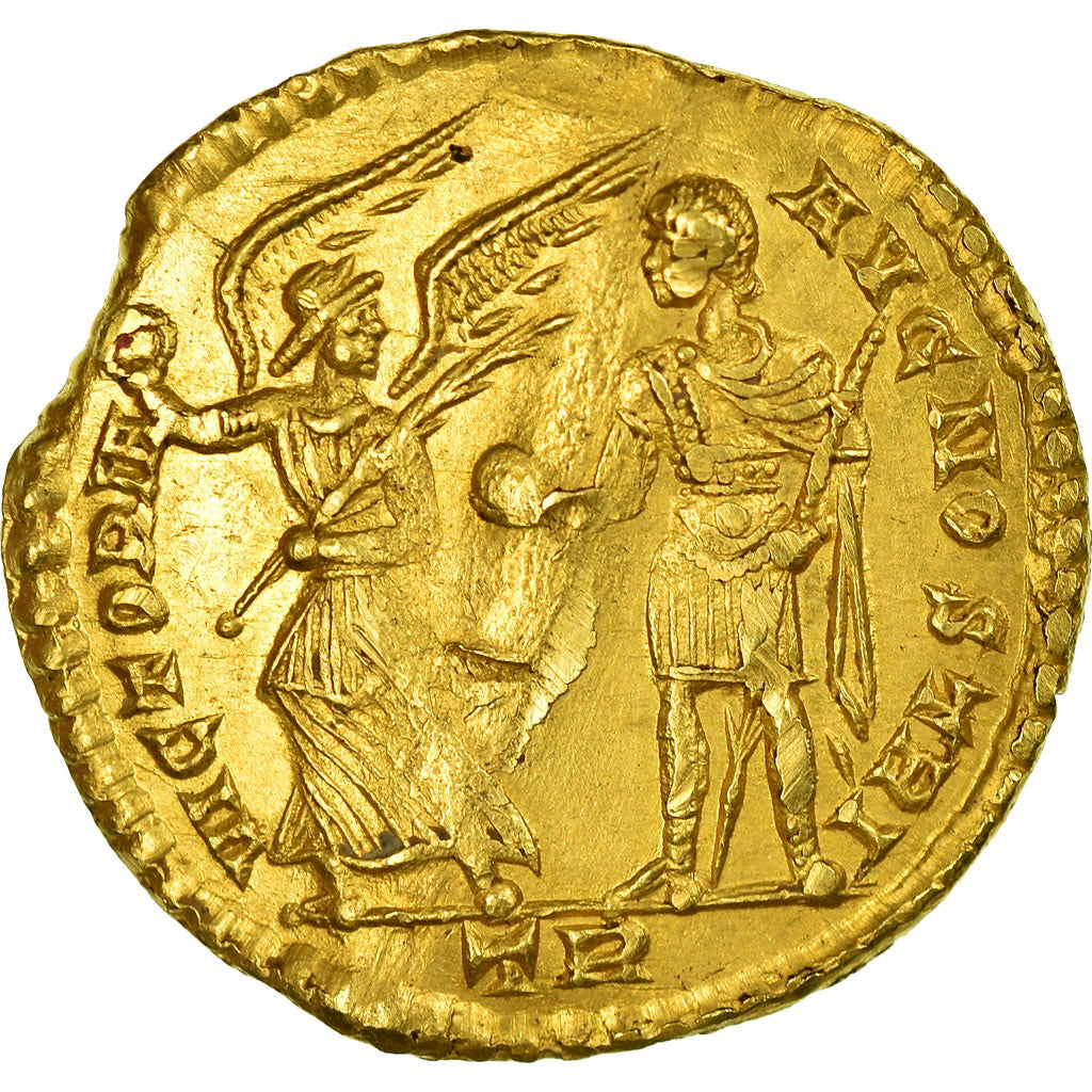 Moneta, Constance II, Solidus, Trier, SPL, Oro, RIC:329