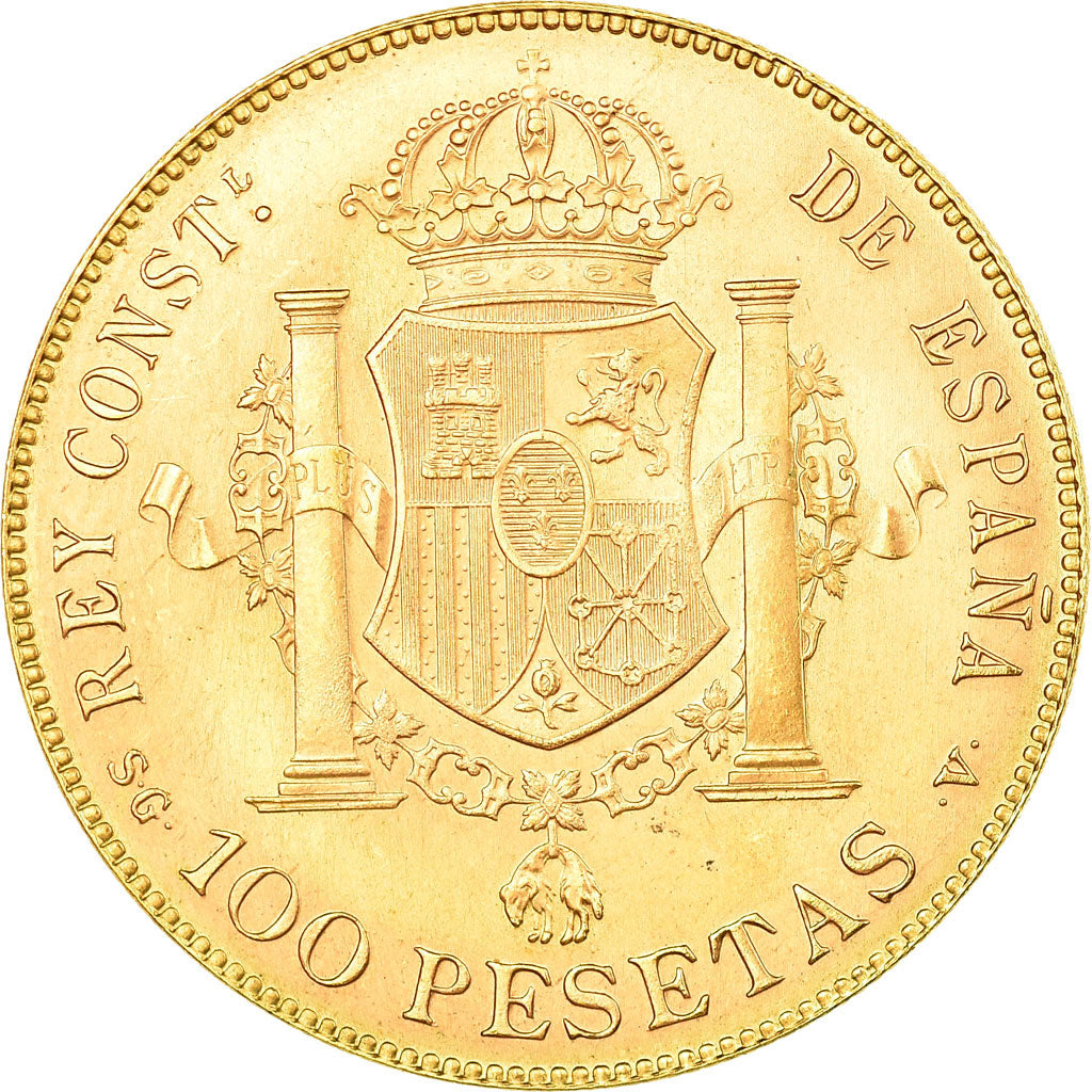Moneda, España, Alfonso XIII, 100 Pesetas, 1962, Madrid, EBC+, Oro rojo, KM:708