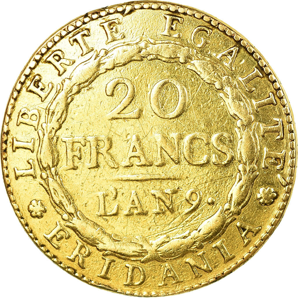 Moneta, STATI ITALIANI, PIEDMONT REPUBLIC, Marengo, 20 Francs, AN 9, Torino, BB