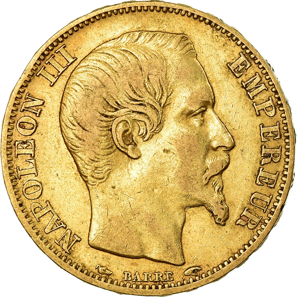 Moneta, Francia, Napoleon III, Napoléon III, 20 Francs, 1853, Paris, BB, Oro