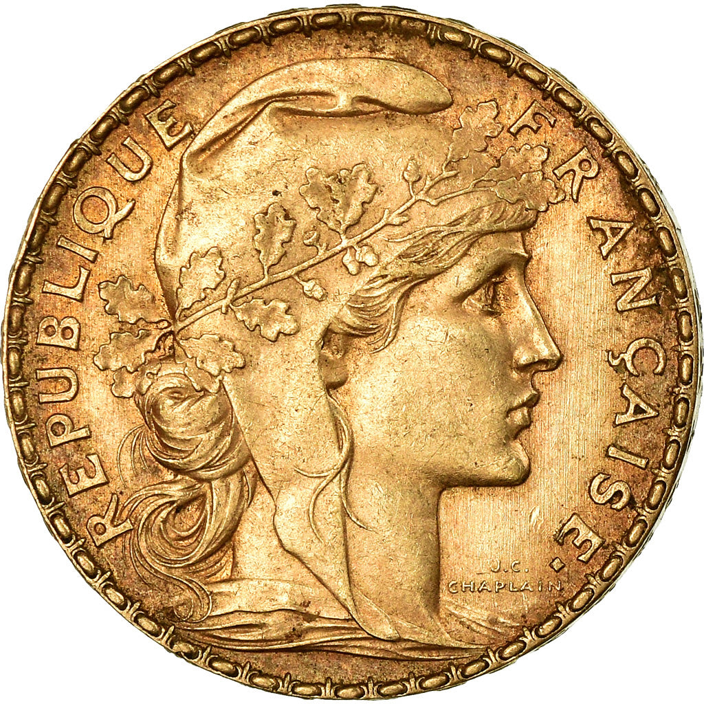 Coin, France, Marianne, 20 Francs, 1912, AU(55-58), Gold, KM:857, Gadoury:1064a