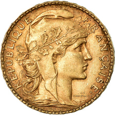 Coin, France, Marianne, 20 Francs, 1912, AU(55-58), Gold, KM:857, Gadoury:1064a