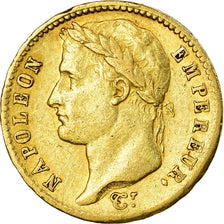 Moeda, França, Napoléon I, 20 Francs, 1808, Paris, VF(30-35), Dourado