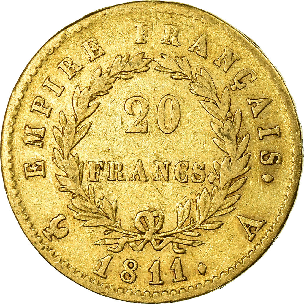 Monnaie, France, Napoléon I, 20 Francs, 1811, Paris, TTB, Or, Gadoury:1025