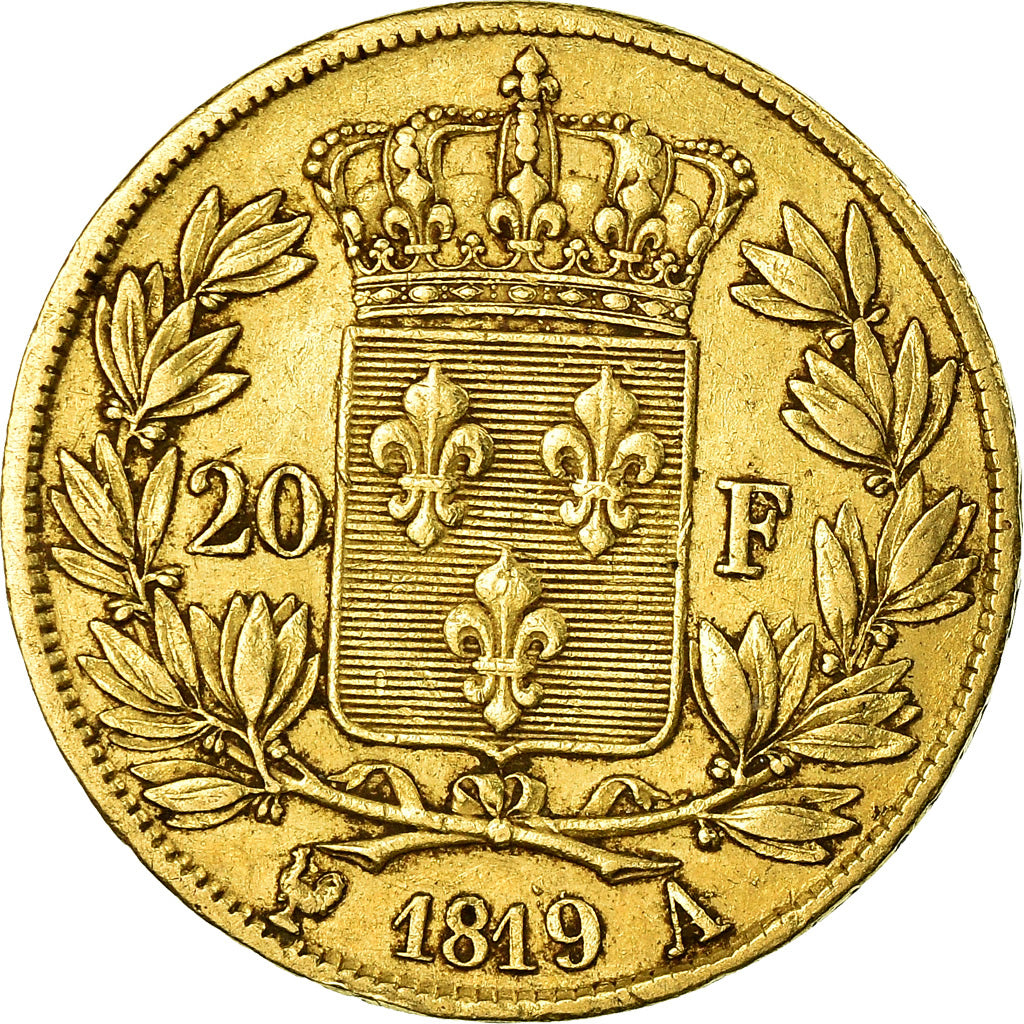 Monnaie, France, Louis XVIII, Louis XVIII, 20 Francs, 1819, Paris, TB+, Or