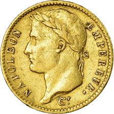 Moneta, Francja, Napoléon I, 20 Francs, 1812, Roma, EF(40-45), Złoto, KM:695.8