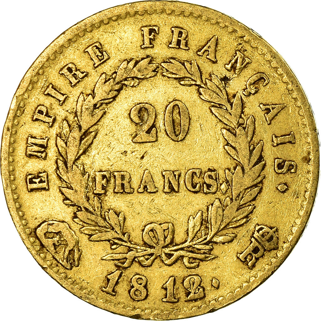 Monnaie, France, Napoléon I, 20 Francs, 1812, Roma, TTB, Or, KM:695.8