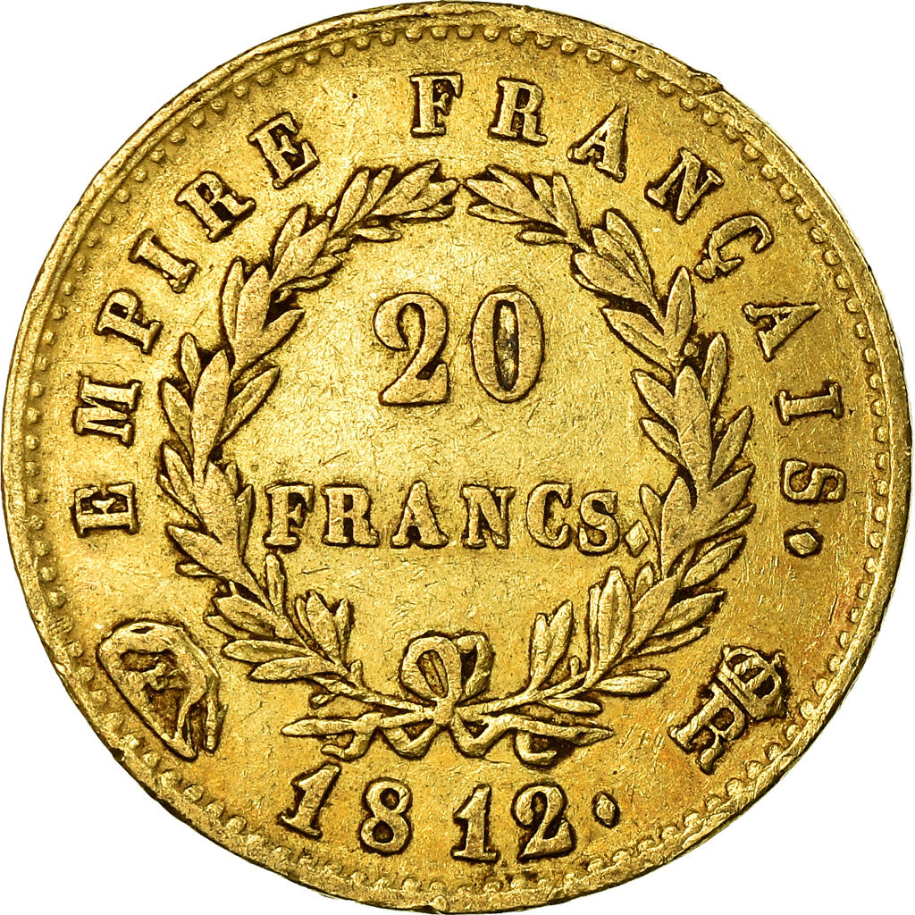 Munten, Frankrijk, Napoléon I, 20 Francs, 1812, Roma, ZF, Goud, KM:695.8