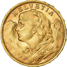 Munten, Zwitserland, 20 Francs, 1927, Bern, UNC-, Goud, KM:35.1