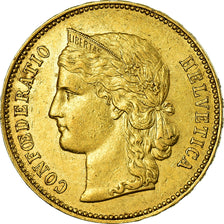 Moneda, Suiza, 20 Francs, 1890, Bern, MBC, Oro, KM:31.3