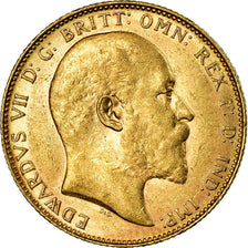 Coin, Australia, Edward VII, Sovereign, 1910 P, Perth, AU(50-53), Gold, KM:15