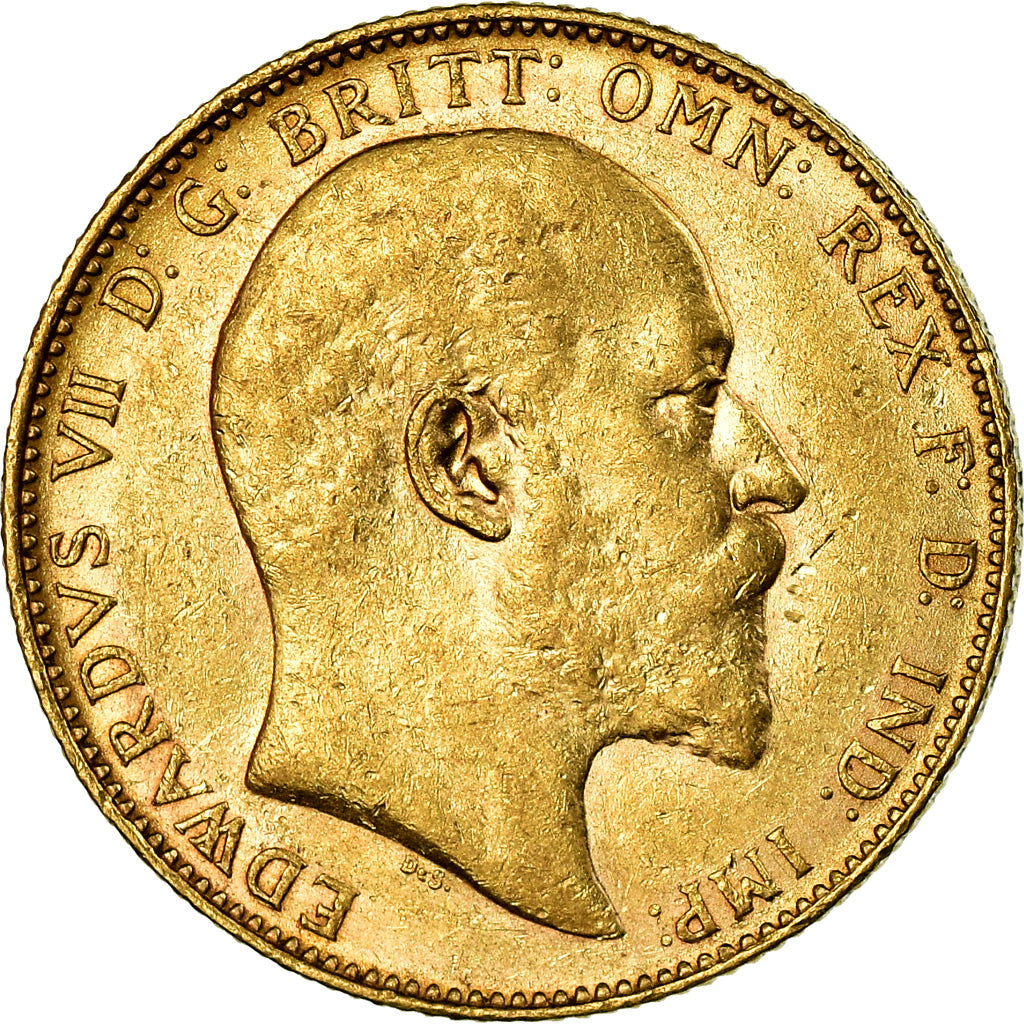 Coin, Australia, Edward VII, Sovereign, 1910 P, Perth, AU(50-53), Gold, KM:15