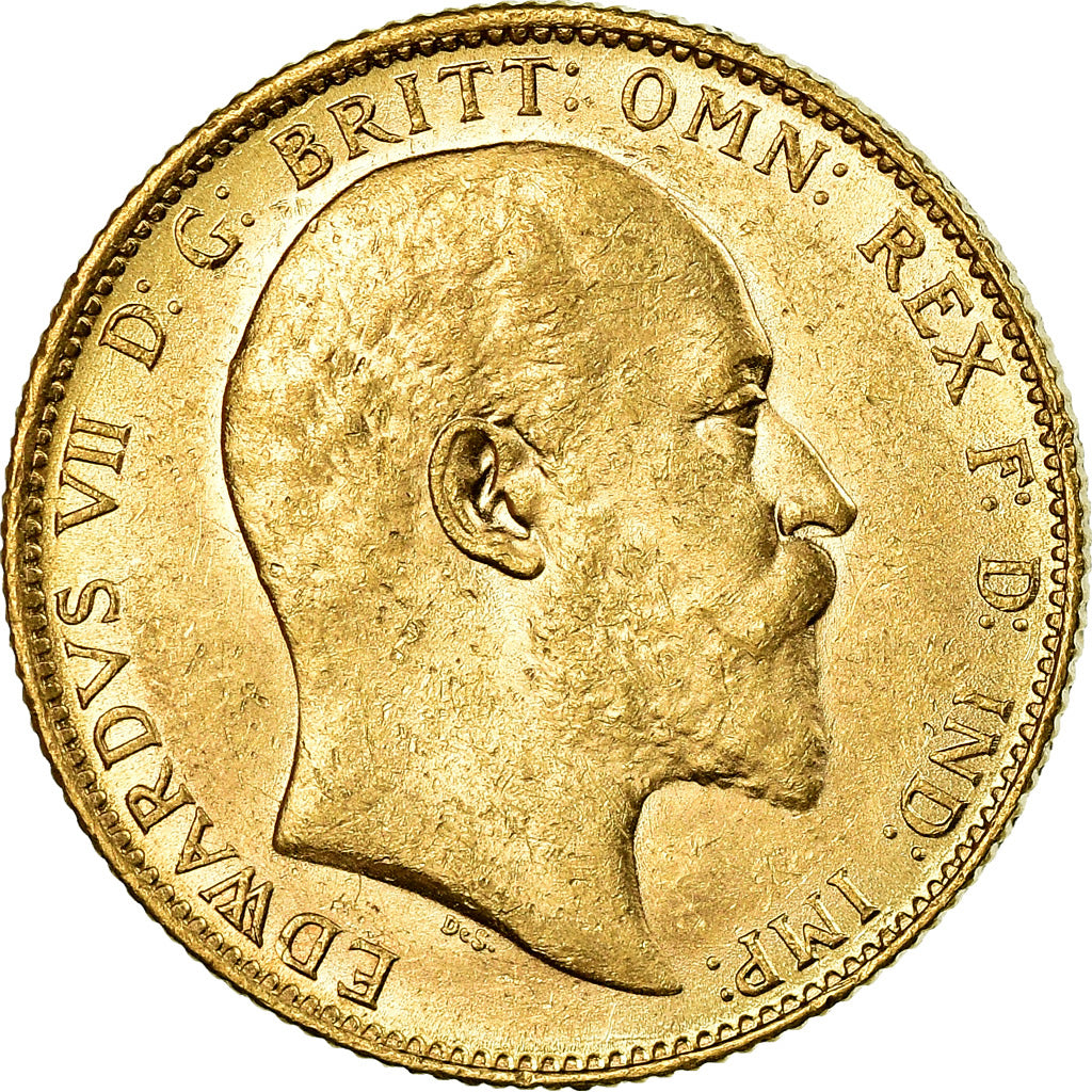 Coin, Australia, Edward VII, Sovereign, 1908, Sydney, AU(55-58), Gold, KM:15