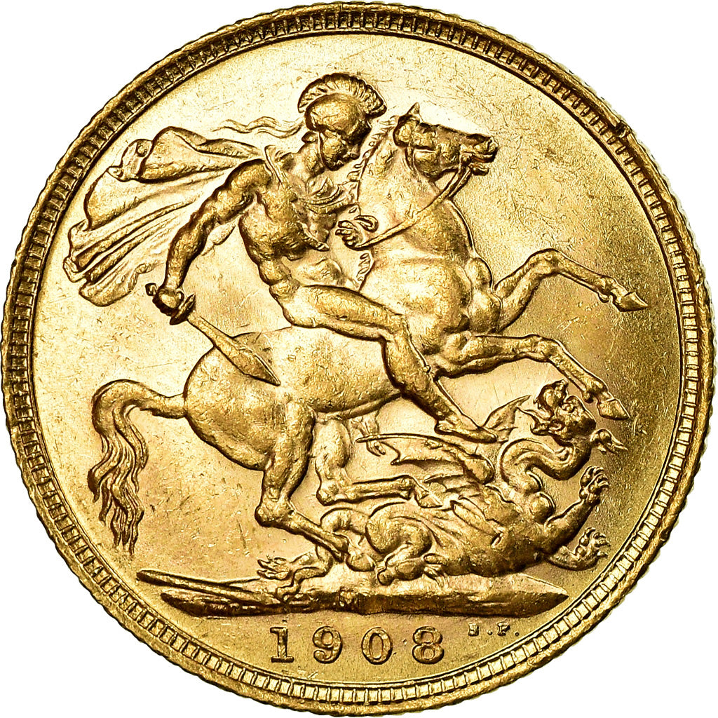 Moneta, Australia, Edward VII, Sovereign, 1908, Melbourne, SPL-, Oro, KM:15