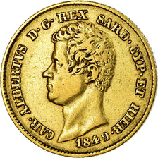 Munten, Italiaanse staten, SARDINIA, Carlo Alberto, 20 Lire, 1849, Genoa, ZF