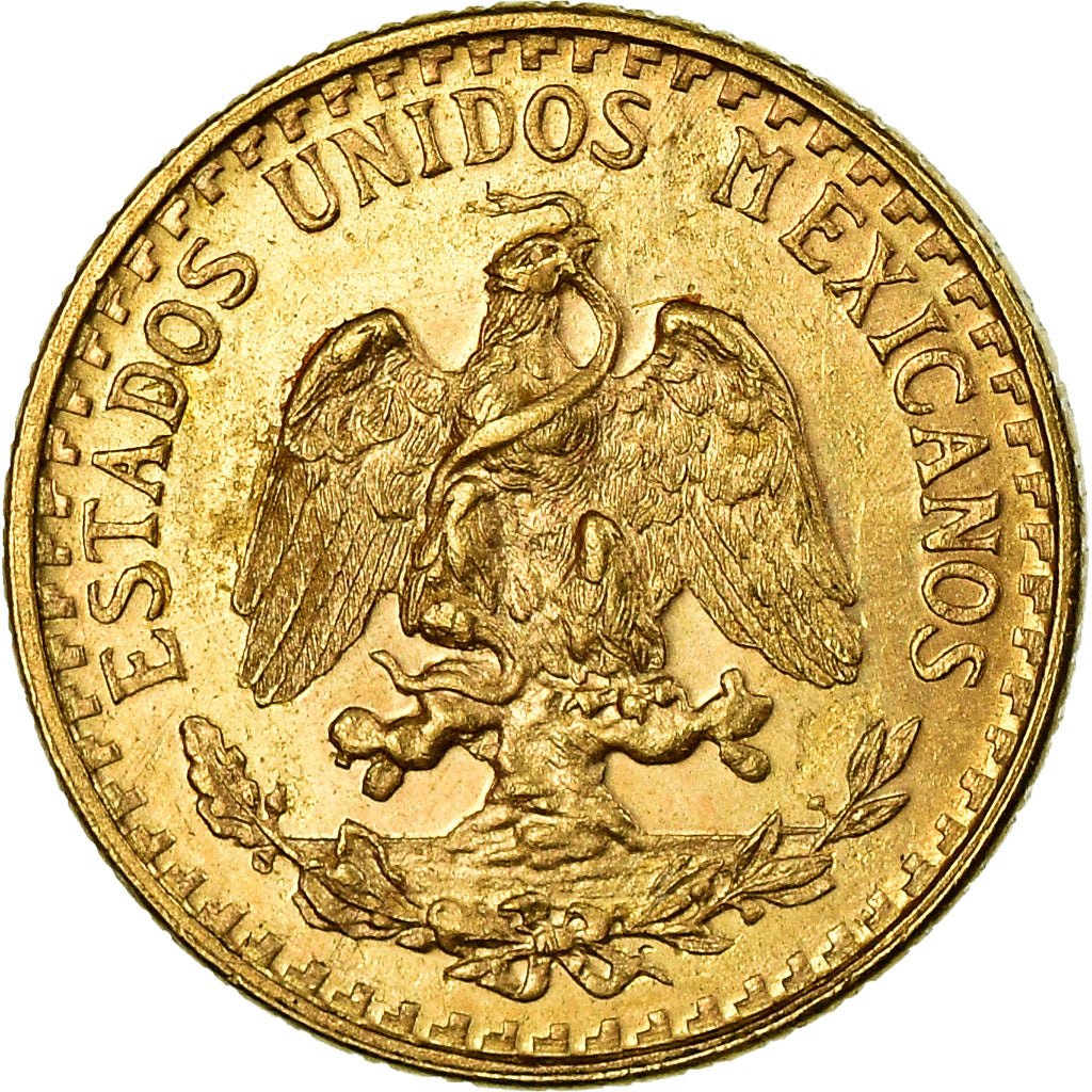 Coin, Mexico, 2 Pesos, 1945, Mexico City, MS(63), Gold, KM:461