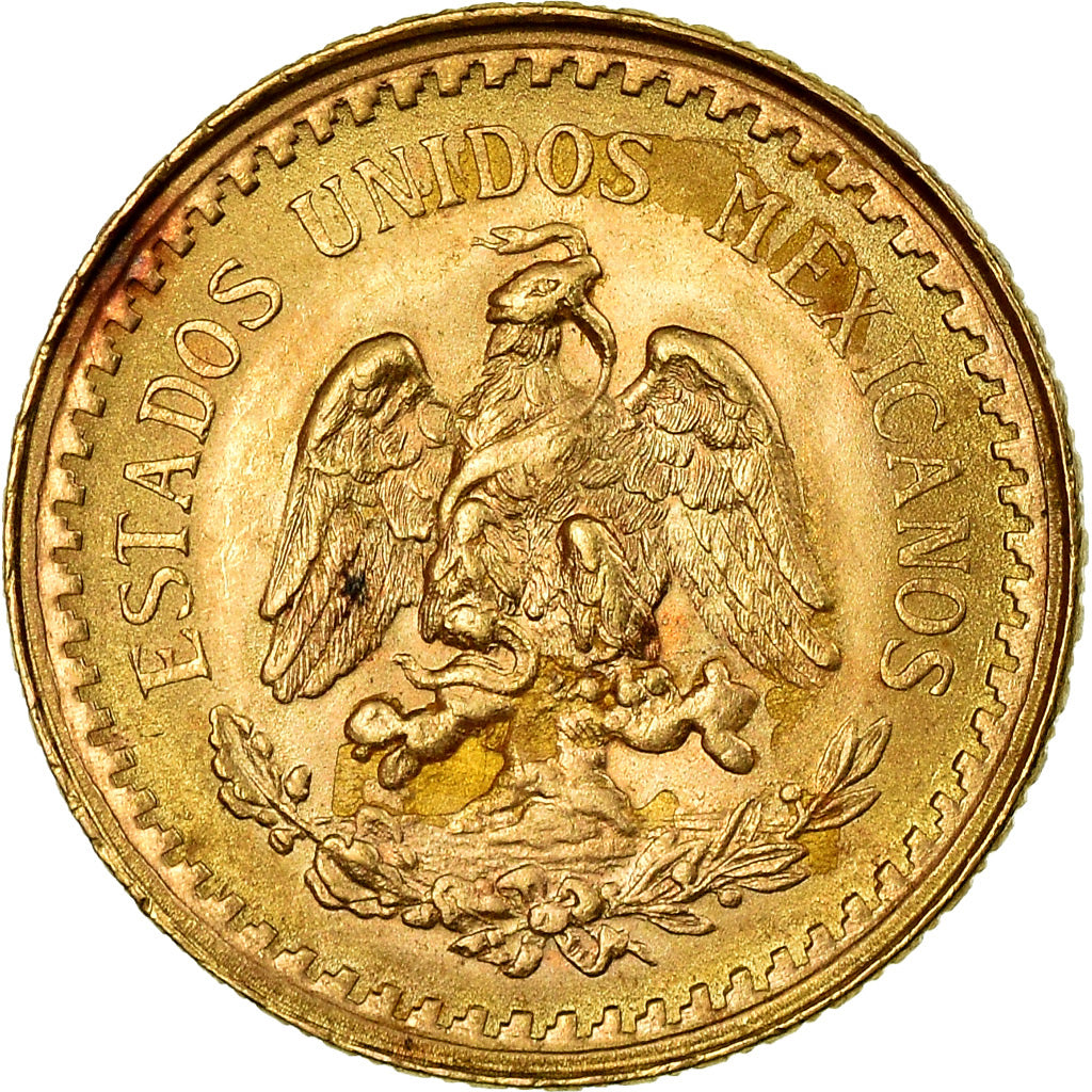 Coin, Mexico, 2-1/2 Pesos, 1945, Mexico City, AU(55-58), Gold, KM:463