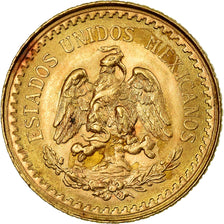 Coin, Mexico, 2-1/2 Pesos, 1945, Mexico City, AU(55-58), Gold, KM:463