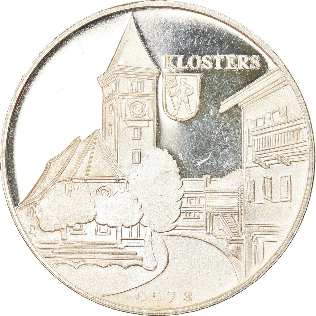 Switzerland, Medal, Graubünden-Grischuna, Klosters, Geography, MS(63), Silver