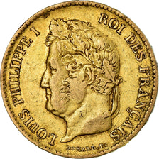 Moneta, Francja, Louis-Philippe, 40 Francs, 1834, Paris, VF(30-35), Złoto