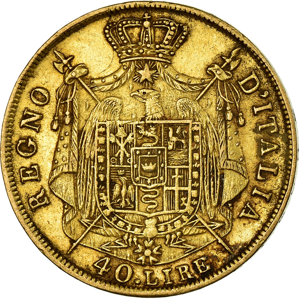 Coin, ITALIAN STATES, KINGDOM OF NAPOLEON, Napoleon I, 40 Lire, 1810, Milan