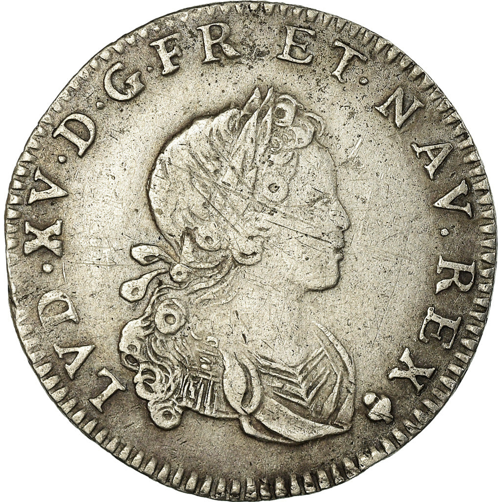 Monnaie, France, Louis XV, 1/6 Écu (XX – S) de France-Navarre, 20 Sols, 1/6