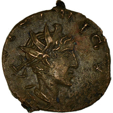 Münze, Tetricus II, Antoninianus, Gallic imitation, S+, Billon