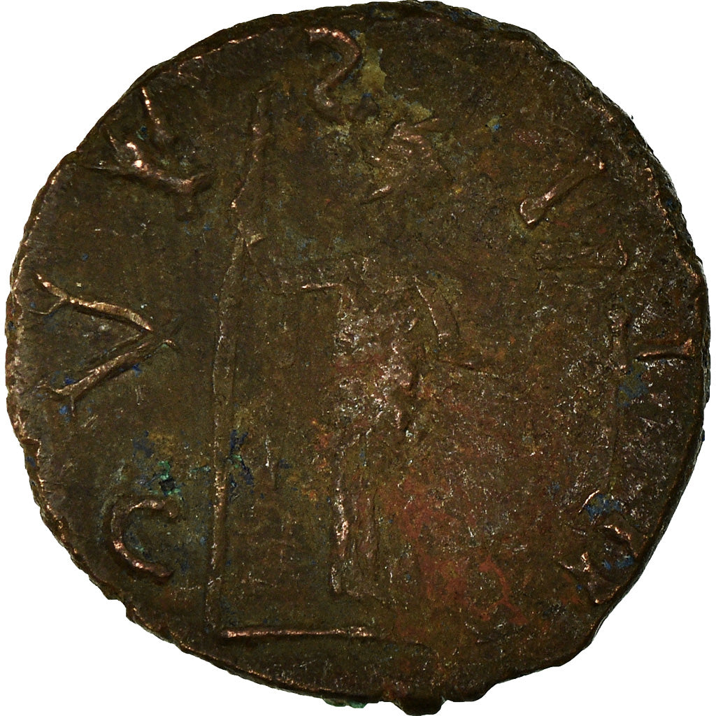Münze, Tetricus II, Antoninianus, Gallic imitation, S+, Billon