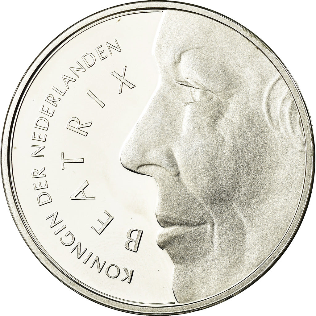 Coin, Netherlands, Beatrix, 50 Gulden, 1991, MS(65-70), Silver, KM:215
