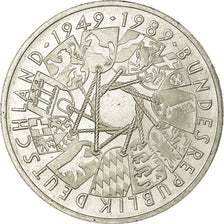 Coin, GERMANY - FEDERAL REPUBLIC, 10 Mark, 1989, Karlsruhe, Germany, MS(60-62)