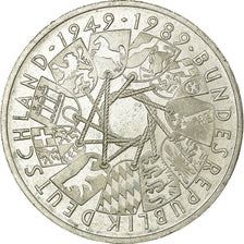 Moneta, GERMANIA - REPUBBLICA FEDERALE, 10 Mark, 1989, Karlsruhe, Germany, SPL
