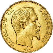 Moneta, Francja, Napoleon III, Napoléon III, 50 Francs, 1858, Paris, AU(50-53)