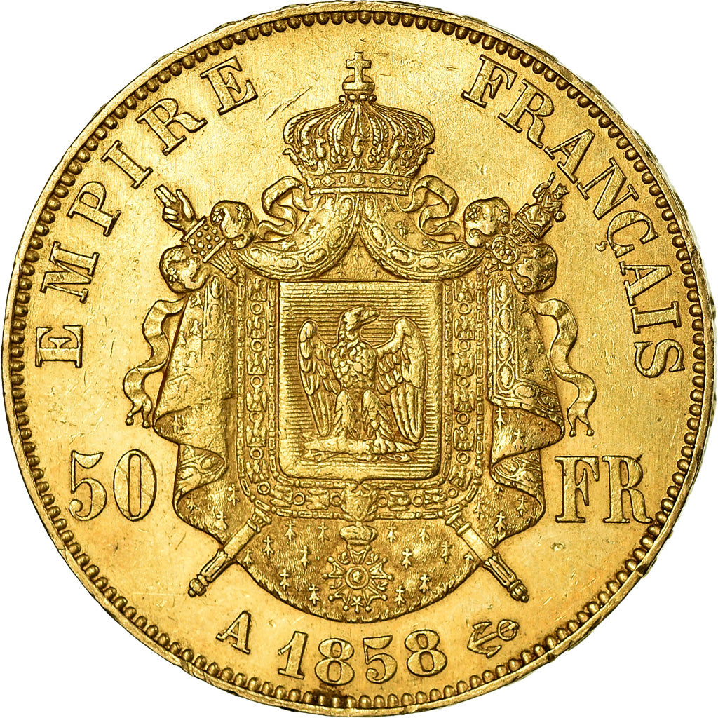 Münze, Frankreich, Napoleon III, Napoléon III, 50 Francs, 1858, Paris, SS+